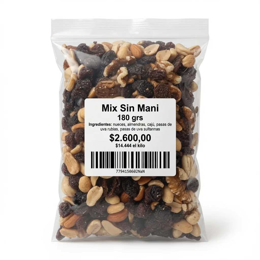 Mix fruta Sin Mani