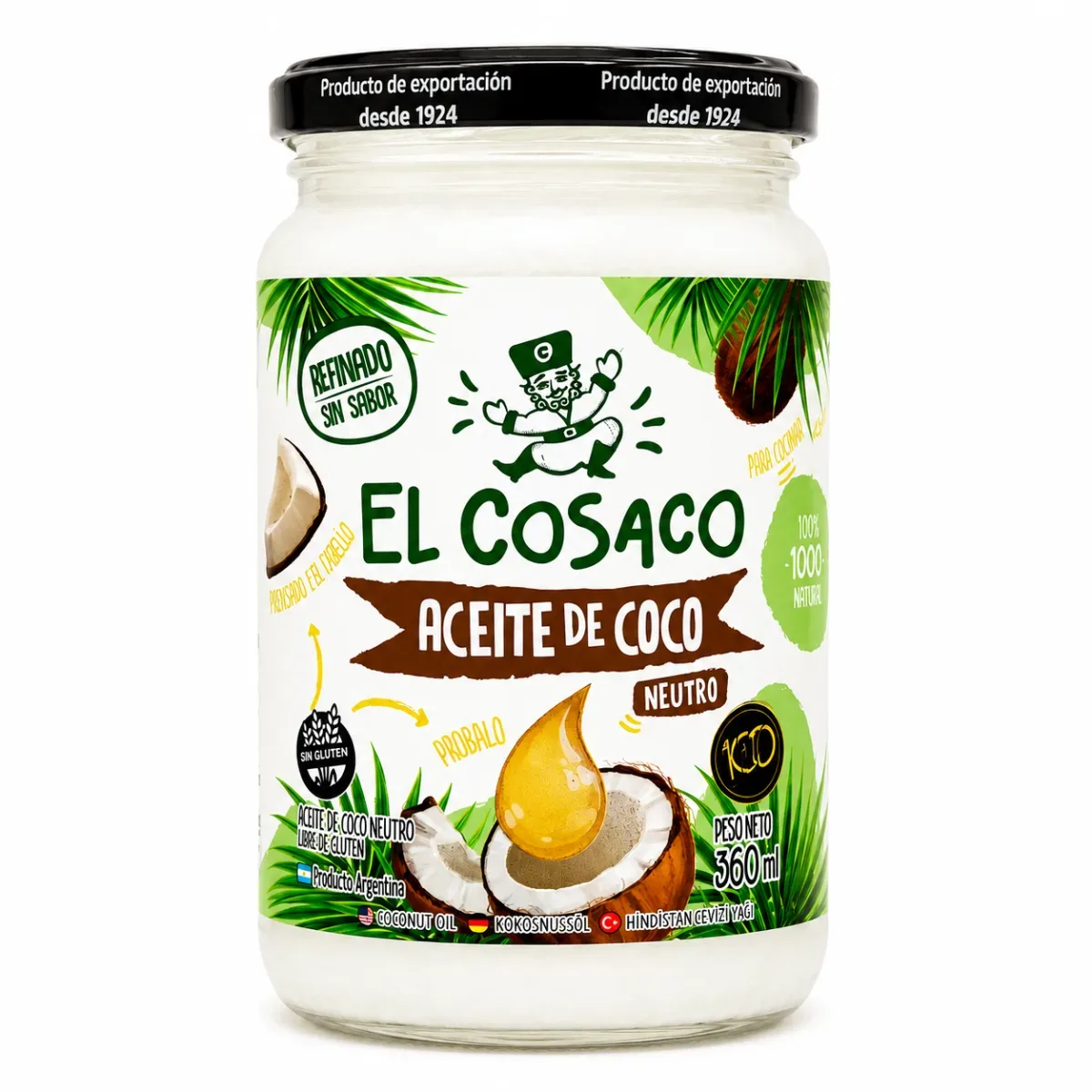 Aceite de Coco El Cosaco